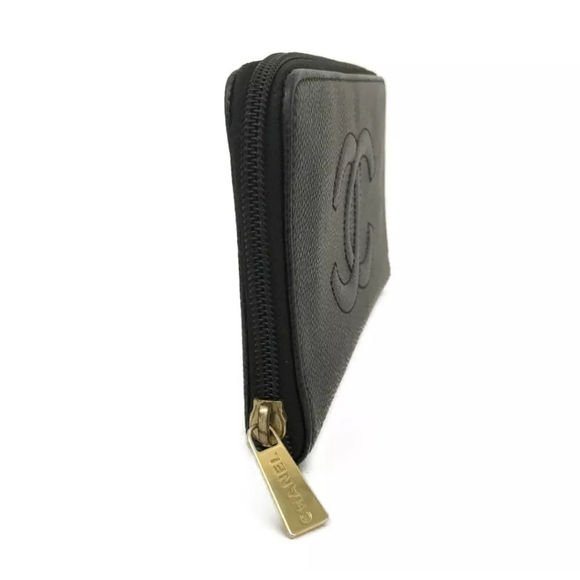 Chanel CC Calfskin Large Zip Around Wallet w/ COA - Picture 2 of 9